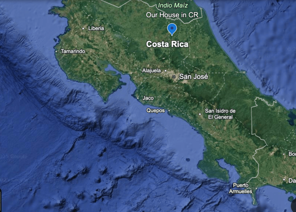 google earth location of farm in CR